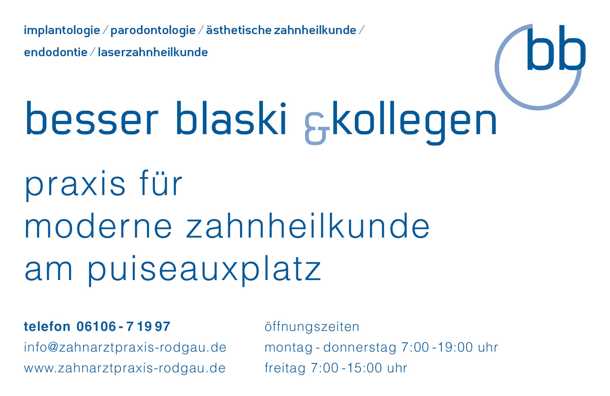 Praxis für moderne Zahnheilkunde Dres. P. Besser und S. Blaski
