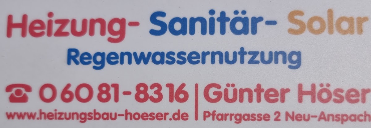 Fa.Günter Höser Heizung,Sanitär und Klima, Sanitärinstallation in Neu-Anspach – Foto 1 von 1