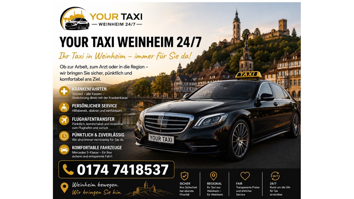Your Taxi Weinheim 24/7