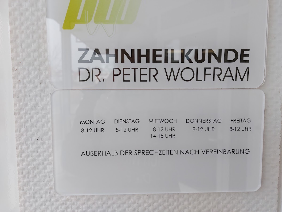 Herr Dr. med. dent. Peter Wolfram