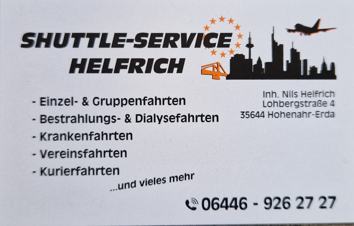 Shuttle-Service-Helfrich Flughafentransfer & Krankenfahrten u.v.m