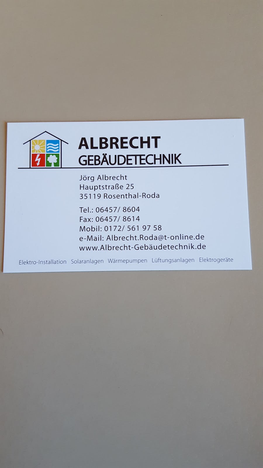 Albrecht Gebäudetechnik, Elektriker in Rosenthal