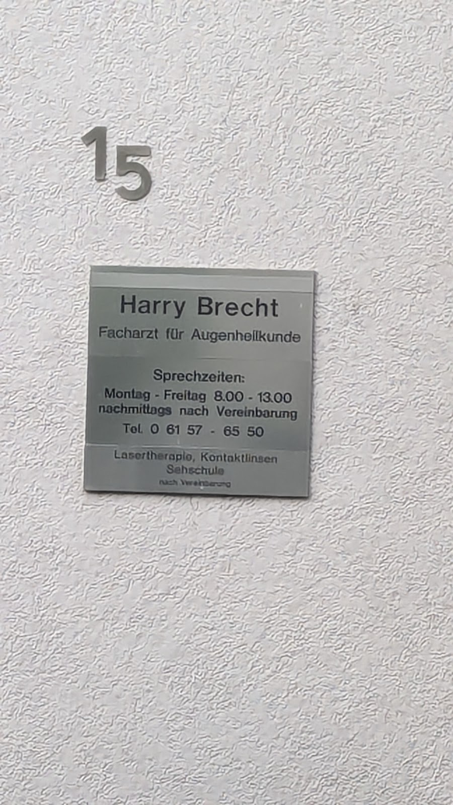 Augenarzt Harry Brecht, Arzt in Pfungstadt