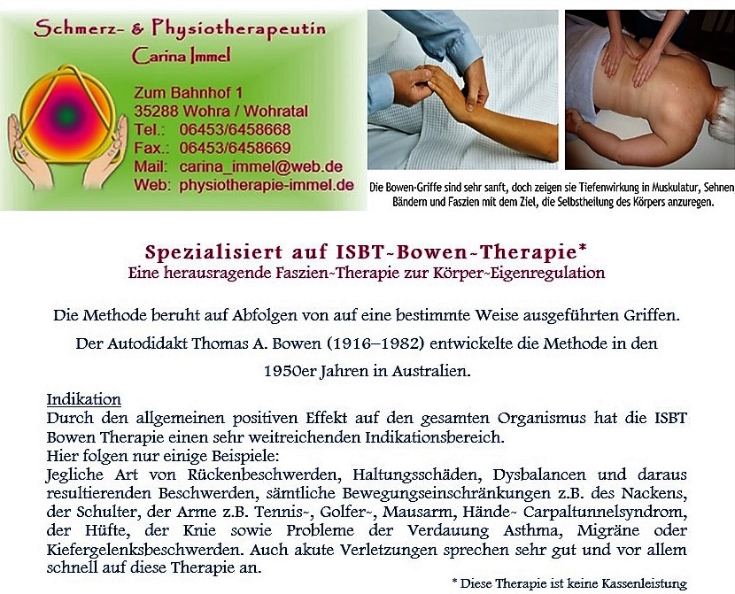 Schmerz-& Physiotherapie Carina Immel