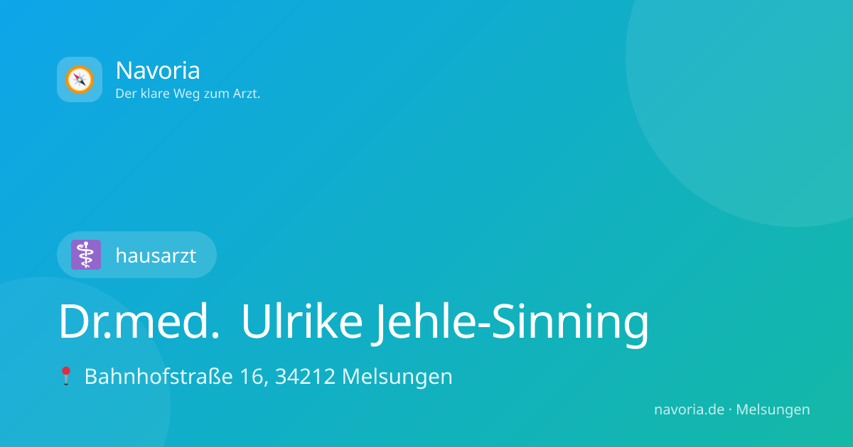 Dr.med. Ulrike Jehle-Sinning, Arzt in Melsungen – Foto 1 von 1