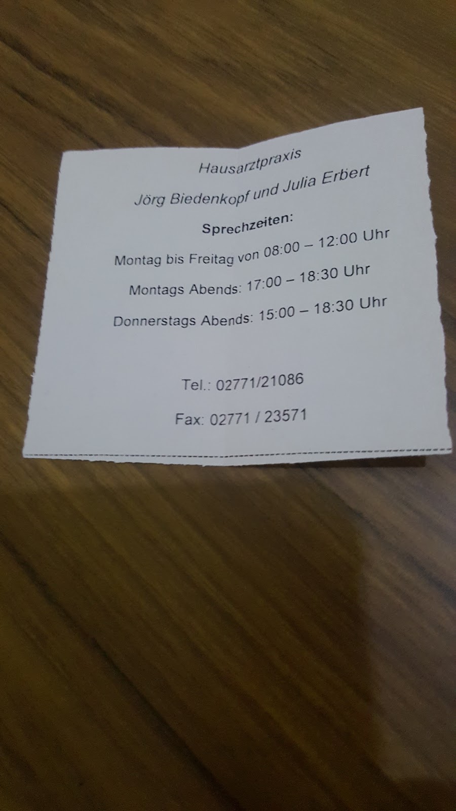 Herr Dr. Jörg Biedenkopf, Arzt in Dillenburg – Foto 1 von 1