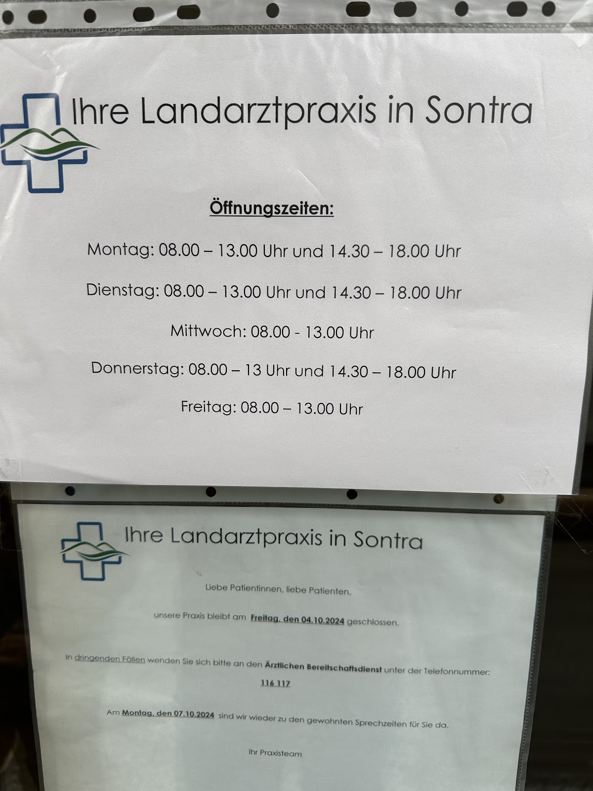 Ihre Landarztpraxis in Sontra, Dr. med. G. Hünermund & J. Wendt, Dr. B. Weishaar, Dr. T. Meister, Arzt in Sontra