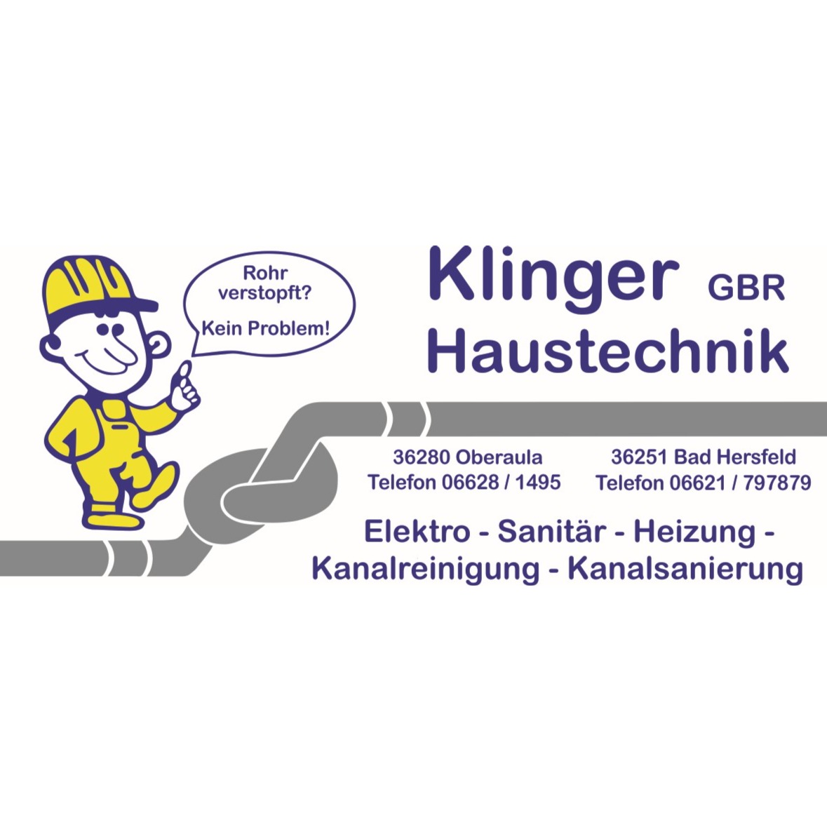 Klinger GbR Haustechnik Elektro- Sanitär- Heizung- Rohr- und Kanalreinigung, Rohrreinigung in Oberaula