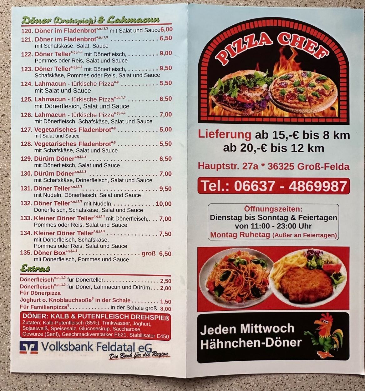 Pizza Chef, Restaurant in Feldatal