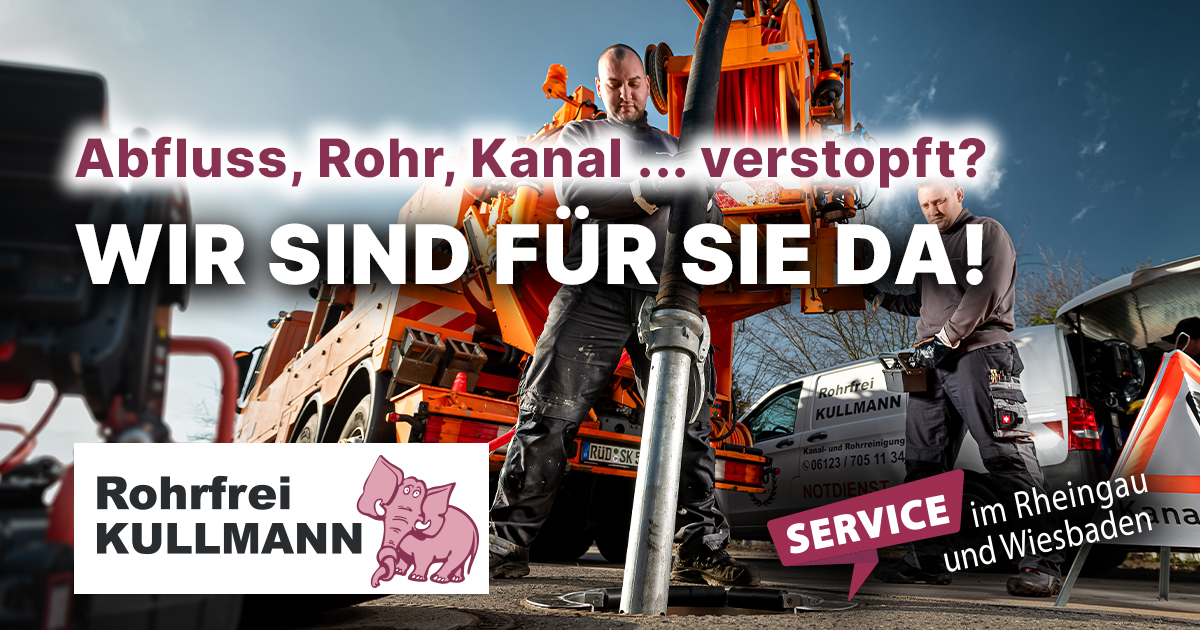 Rohrfrei Kullmann, Rohrreinigung in Kiedrich