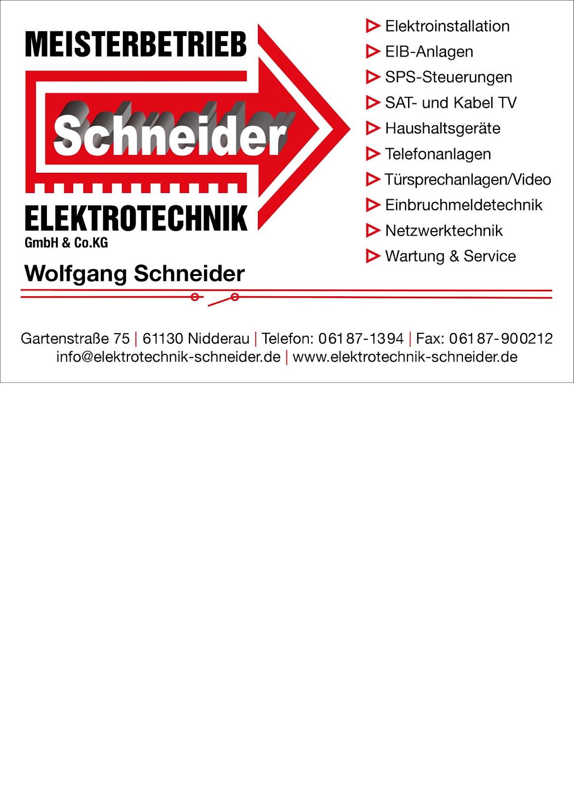 Schneider Elektrotechnik GmbH & Co. KG, Elektriker in Nidderau – Foto 1 von 1