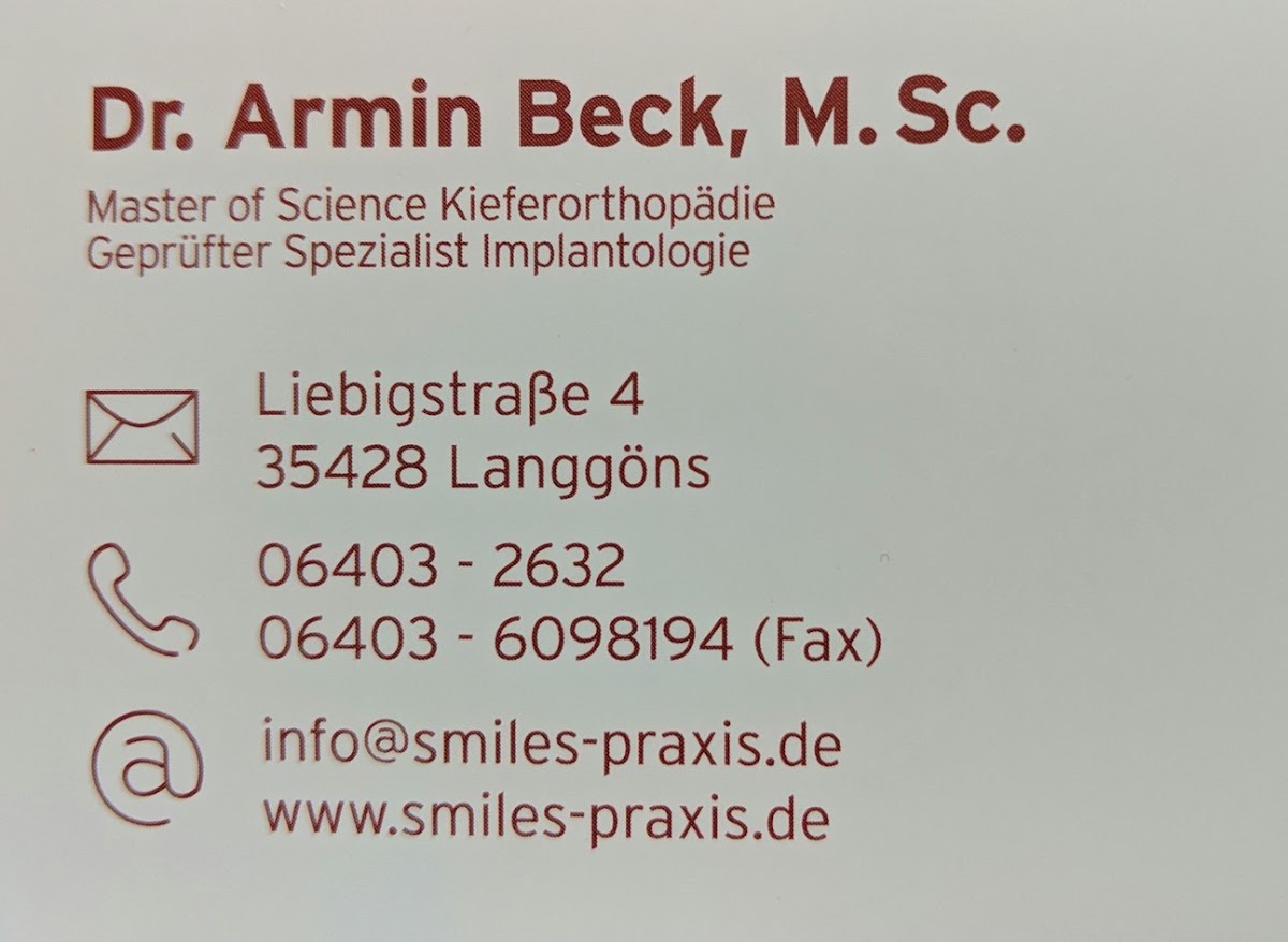 Smiles Zahnärztliches Zentrum Dr. Armin Beck, Zahnarzt in Langgöns