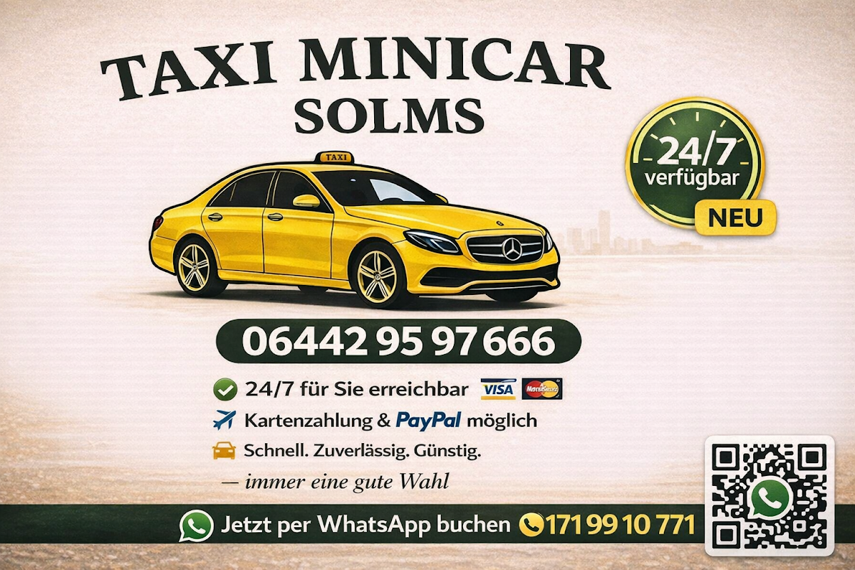 Taxi Minicar Solms, Taxi in Solms – Foto 1 von 1