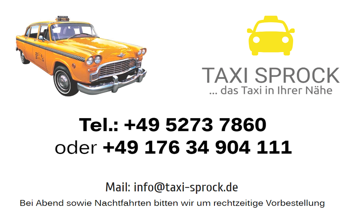 Taxi Sprock, Taxi in Bad Karlshafen