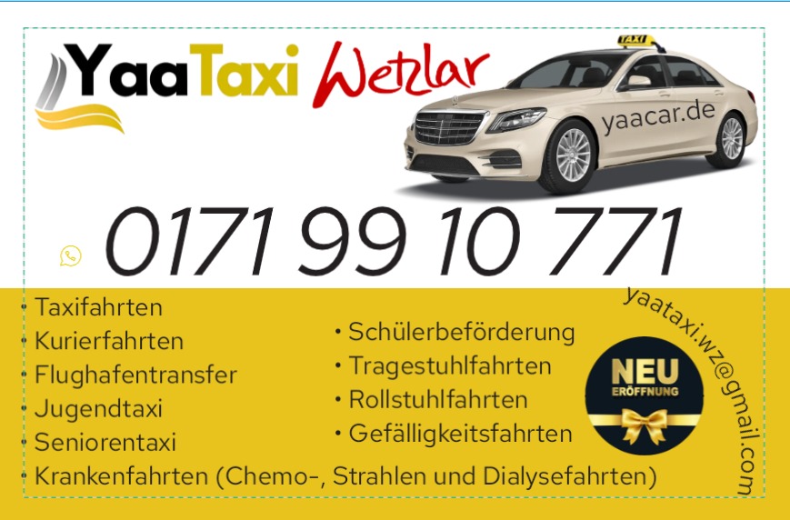 Yaa Taxi Wetzlar, Taxi in Wetzlar – Foto 1 von 1